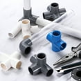 thumbnail image 5 of 11/2" Fittings, 2Pcs 3 Way Elbow Connector Elbow Corner Fitting, White, 5 of 7