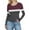 Purple, variant on HAiming Womens Color Block Sweater Slim Fitted Long Sleeve Round Neck Pullover Tops Ribbed Solid Color Shirt