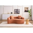thumbnail image 2 of LUCKHAO Donext Inspired Chenille Sofa with Dual Seat Depth, 400lbs Capacity No-Assembly Loveseat,Meditation Sofa for Small Spaces,Living Room(Orange), 2 of 7
