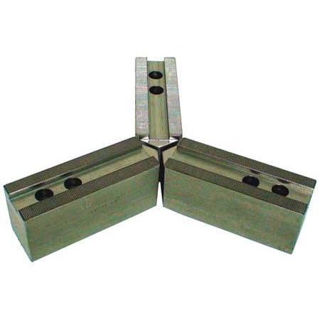 Jaw Accessory Attachment - H&R MFG HR-6K-1.5-P-A Lathe Jaw, Soft, Al, 1.5mm, 1.25, 60 Deg, Pk 3