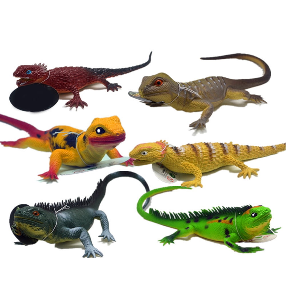 Am _ 12PCS Mini Plastik Eidechse Gecko Modell Magisch Trick Kinder Bildung Tier 
