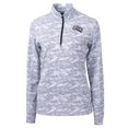 thumbnail image 2 of Women's Cutter & Buck Charcoal Stephen F Austin Lumberjacks Traverse Camo Print Stretch Quarter-Zip Pullover Top, 2 of 3