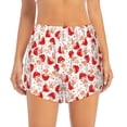 thumbnail image 2 of Xecao's Cute Mushroom for a double-layer running short for women, perfect for gym, tennis, and more, featuring a convenient pocket., 2 of 9