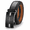 Black, variant on Men's Automatic Ratchet Belt, 1.38" Wide PU Leather Dress Belt, No-Hole Adjustable Business Belt for Jeans and Dress Pants, Black Brown White - TRISJEM