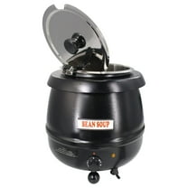 CMI Countertop Food Kettle Warmer and Soup Warmer With Stainless Steel Pot - 11 Qt, Black, 120V/600W