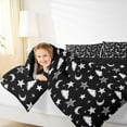 thumbnail image 4 of Homewish Kids Children Stars Print Bedding Comforter Set 2pcs,Starry Sky Twin Comforter Sets Microfiber,Black White Breathable Bedding Set,Luxury Bedroom Decor,Reversible, 4 of 8