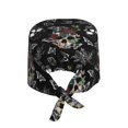 thumbnail image 3 of sugar skull Working Cap with Sweatband - Adjustable Unisex Surgical Nurse Cap, Chemo Hats for Women, 3 of 6