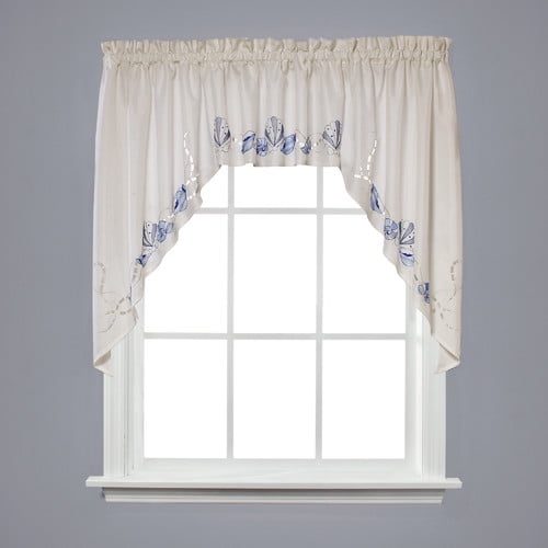 Saay Knight Ltd Seabreeze Swag Curtain Valance Set Of 2 Com Saay Knight Ltd Seabreeze Swag, Valance And Swag Curtains