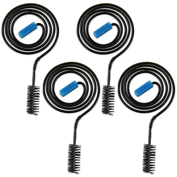 4 X Drain Cleaner Snake Pipe Tool Plumbing Tub Shower Clog Remover Sink Slim 27"