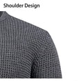 thumbnail image 5 of Men's Waffle Knit Sweater Crew Neck Long Sleeve Slim Fit Casual Pullover Top, 5 of 9