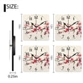 thumbnail image 3 of Non-Ticking Silent Wall Clocks Battery Operated Personalized Decor Clock for Living Room,Bedroom-Delicate Peach Blossom Branches With Pink Flowers(14inch), 3 of 4