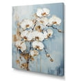 thumbnail image 2 of Designart "Simplistic Beige And Gold Orchids II" Orchids Canvas Wall Art, 2 of 7