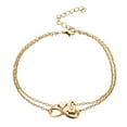 thumbnail image 1 of Uinagy Women's Beach 26 Letters Love Double Layer Anklet Gold, 1 of 5