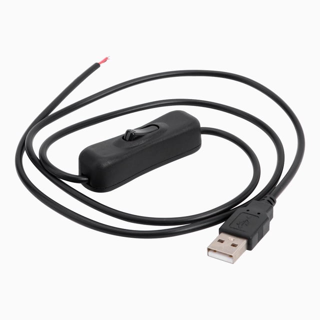 Cable Alimentación USB 2 Pines 2.0 Extensión DIY Con Interruptor ()
