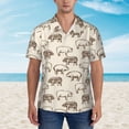 thumbnail image 2 of Pofeuu Vintage Farm Pigs Print Hawaiian Shirt for Men Sleeves Casual Button Down Summer Beach Dress Shirts T-Shirts,3X-Large, 2 of 7