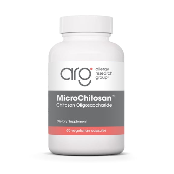 Allergy Research Group MicroChitosan Supplement - Chitosan, Chitosan Oligosaccharide, Cleansing Support Binder, Enhanced Detoxification, 1800mg Vegetarian Pills - 60 Count