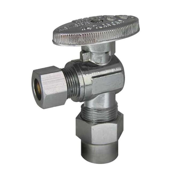 Kissler 1/4-Turn Stop,Angle,1/2 Inx3/8 In 88-9230