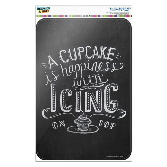 A Cupcake is Happiness with Icing Home Business Office Sign