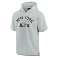 thumbnail image 2 of Unisex Fanatics Gray New York Jets Elements Super Soft Fleece Short Sleeve Pullover Hoodie, 2 of 3