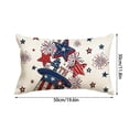 thumbnail image 3 of Beautynvta 4th of July Pillow Covers, American Flag Stars Stripe Patriotic Pillow Covers, Red White Blue Cushion Case for Sofa Bed Couch Decor, 12x20 Inch, 3 of 7
