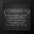 thumbnail image 2 of Kimberly, Allen 15x15 Black Modern Framed Museum Art Print Titled - I Corinthians 13 7 Square, 2 of 5