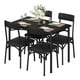 thumbnail image 1 of Juego de Comedor para 4 - Mesa Rectangular y Sillas Tapizadas para Apartamento, 1 of 9