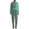 thumbnail image 3 of The Great Christmas Women's Christmas Edition 4 Piece Plush Pajama Set in Gift Box, 3 of 7