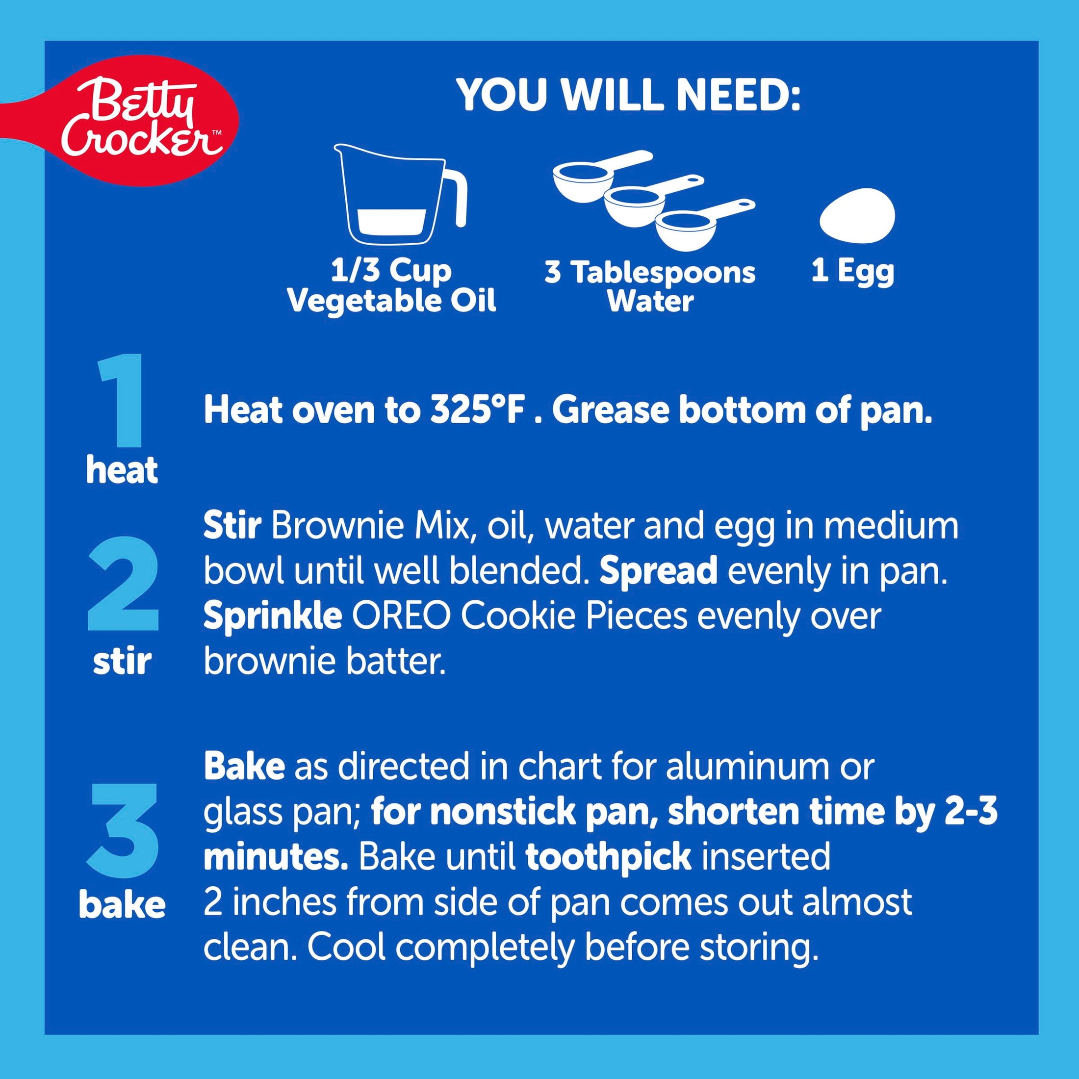 (2 pack) Betty Crocker OREO Brownie Mix, OREO Brownie Mix Topped With OREO Cookie Pieces, 13.6 oz