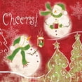 thumbnail image 3 of Lyon, Rebecca 15x15 Black Modern Framed Museum Art Print Titled - Bright Snowmen I, 3 of 5