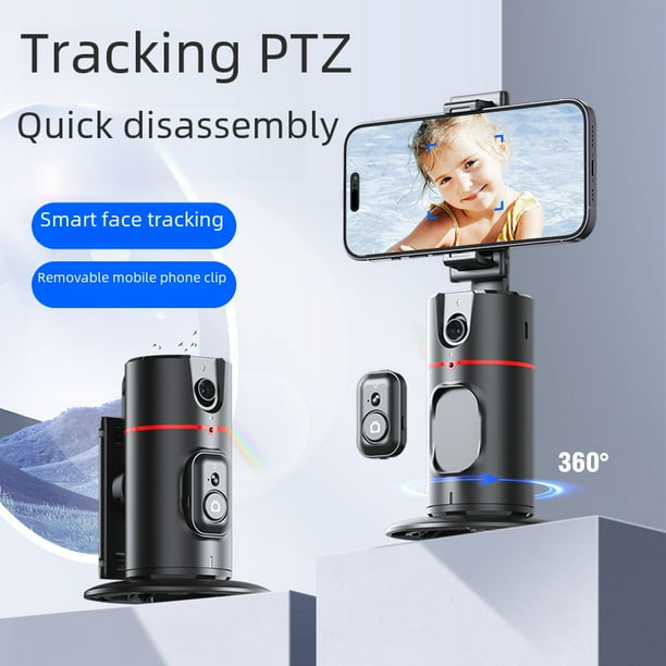 Seguimiento de teléfono móvil Pan-tilt P02 trémolo de escritorio Soporte de seguimiento panorámico Reconocimiento facial con IA 360