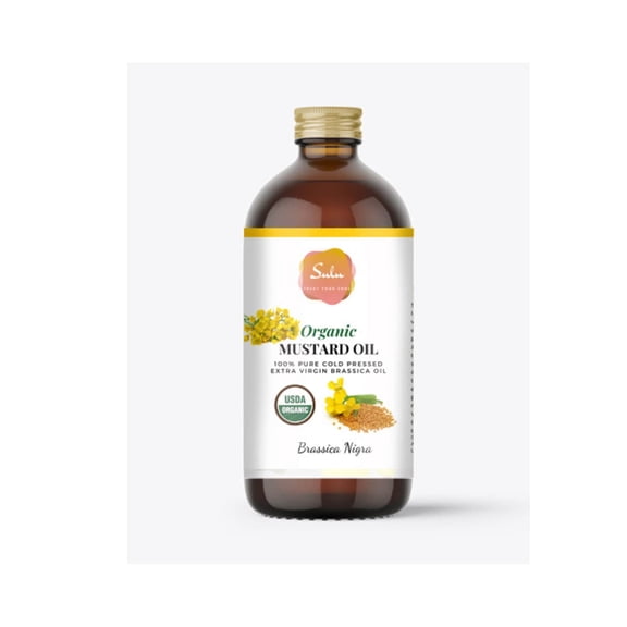 Mustard Oil- USDA Organic Extra VIrgin Unrefined Indian Mustard Oil-16.99