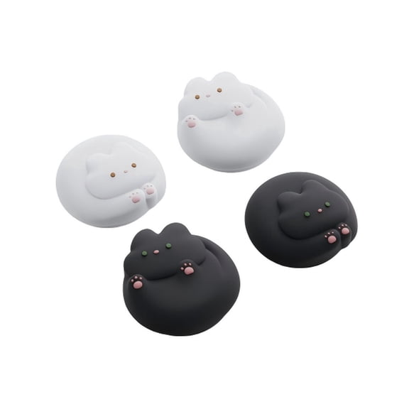 GeekShare Thumb Grip Caps Compatible with Switch 2 Joystick Cover Black & White Kittens 4PCS