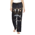 thumbnail image 1 of Balery Royal Skull With Golden Crown Pantalones de pijama para mujer, pijamas ultraligeros, pantalones de estar por casa-Large, 1 of 6
