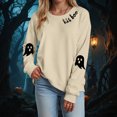 thumbnail image 2 of Godom Halloween Womens Oversized Sweatshirts Ghost Graphic Crewneck Sweaters Casual Tops Comfy Fall Fashion Outfits Winter Clothes 2025, 2 of 5