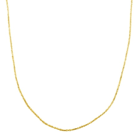 Eternity Gold 22-inch Criss-Cross Chain Necklace in 14kt Gold