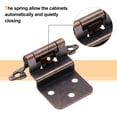 thumbnail image 4 of Uxcell 3/8" Bisagras de puerta de armario empotradas, 50 Pcs bisagra de hardware de armario de cocina autoclosed con tope de puerta, bronce aceitado, 4 of 6