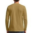 thumbnail image 4 of WTOBBY Men's Round Neck Raglan Long Sleeve T-Shirt Top Casual Everyday Shirt for Men in Comfortable Lightweight Design,Brown L, 4 of 6
