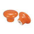 thumbnail image 4 of 38x28mm Ceramic Drawer Knobs, 10 Pack Mushroom Shape Door Pull Handles Orange, 4 of 6