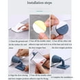 thumbnail image 6 of Curved Silicone Non-punch Anti-bump Door Holder Gate Resistance Door Stop Absorption Door Plug Door Stopper GREY 2, 6 of 8