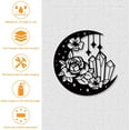 thumbnail image 3 of DIY Moon Flower Metal Wall Art Decor Moon Phase Boho Wall Decor Black Moon Flower Wall Hanging Decor Silhouette Wall Art for Home Bedroom Bathroom Garden Hotel Wall Decoration DIY, 3 of 8