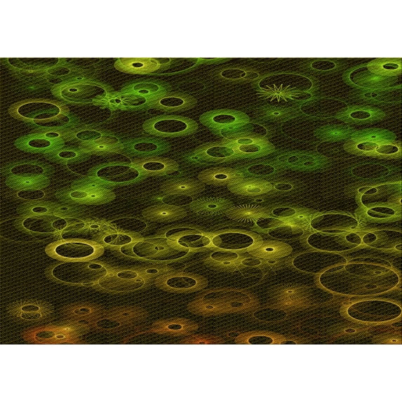 Ahgly Company Indoor Rectangle Patterned Olive Green Area Rugs, 8' x 12'