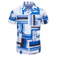 thumbnail image 1 of Playeras Camiseta de colisión con cuello de manga corta informal de primavera y verano para hombre (Light Blue, S), 1 of 2