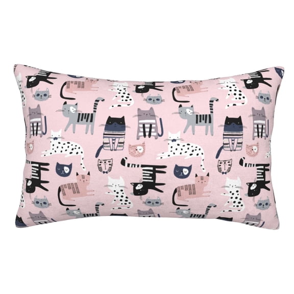 Kdxio Cotton Pillow Cases 14"x20" Pillowcases,Soft and Breathable Bedroom Pillow Cases-Cat