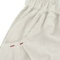 thumbnail image 5 of fartey Cotton Linen Capri Pants for Women with Pockets Elastic High Waist Harem Pants Baggy Solid Color Breathable Lounge Trousers, 5 of 6
