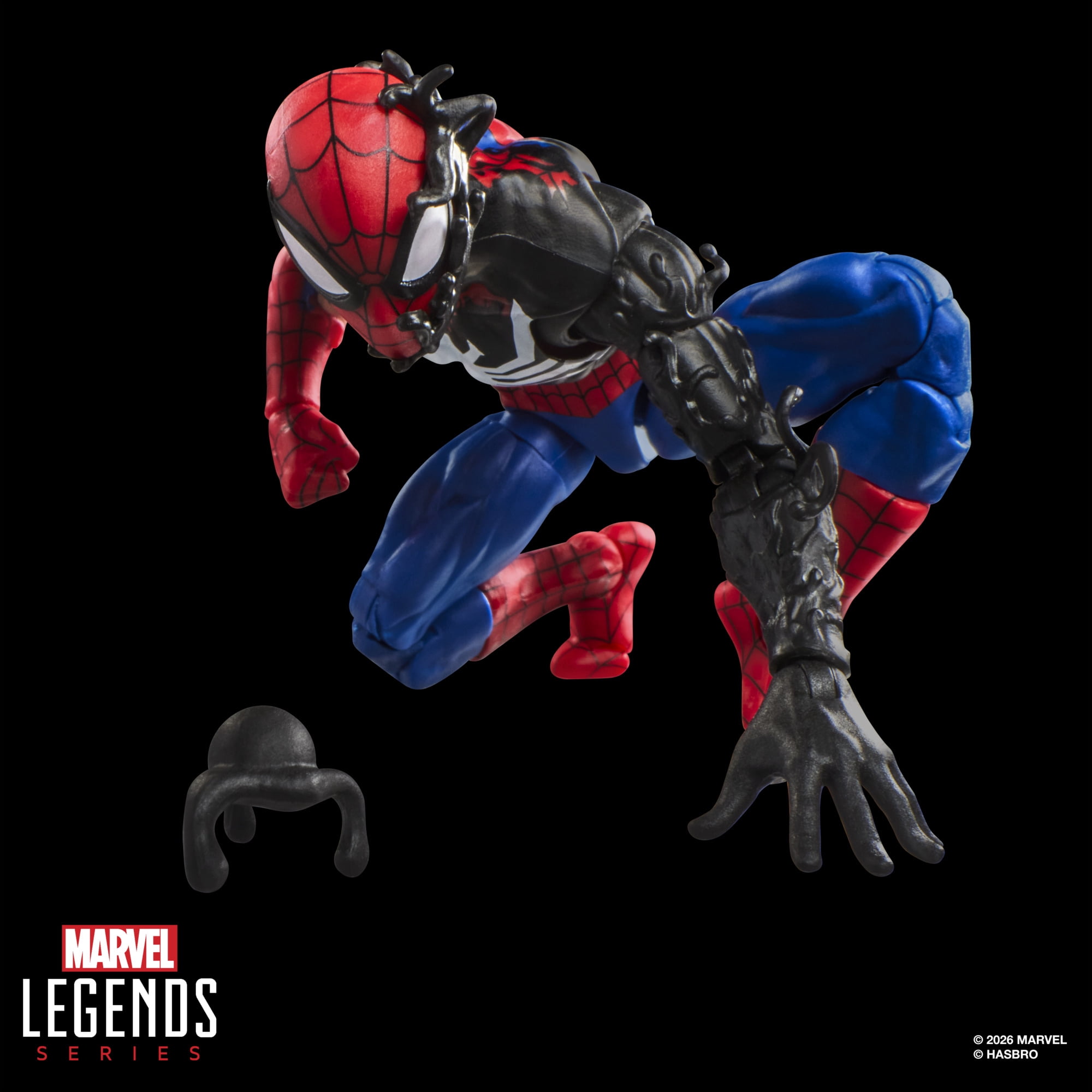 Marvel Legends Series, figurine de collection Secret Wars Spider-Man (costume d'extraterrestre) de 15 cm, inspirée des bandes dessinées Marvel