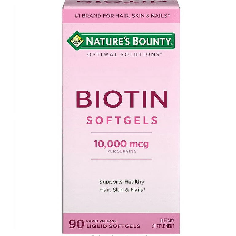 Nature's Bounty Biotin 10,000 mcg, Hair, Skin, Nail Vitamins