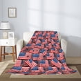 thumbnail image 2 of Sikiie America Flags1 Cozy Flannel Fleece Throw Blanket: Lightweight & Thick for All Seasons - Perfect for Women, Men, & Kids"50"x40", 2 of 6