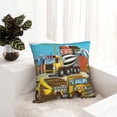 thumbnail image 6 of Pofeuu Different Construction Site Vehicles Print Double-sided plush pillowcase Square Throw Pillow Covers Pillows Cover for Living Room Bedroom Sofa Couch Cushion Cover（No pillow core）-20"x20", 6 of 7