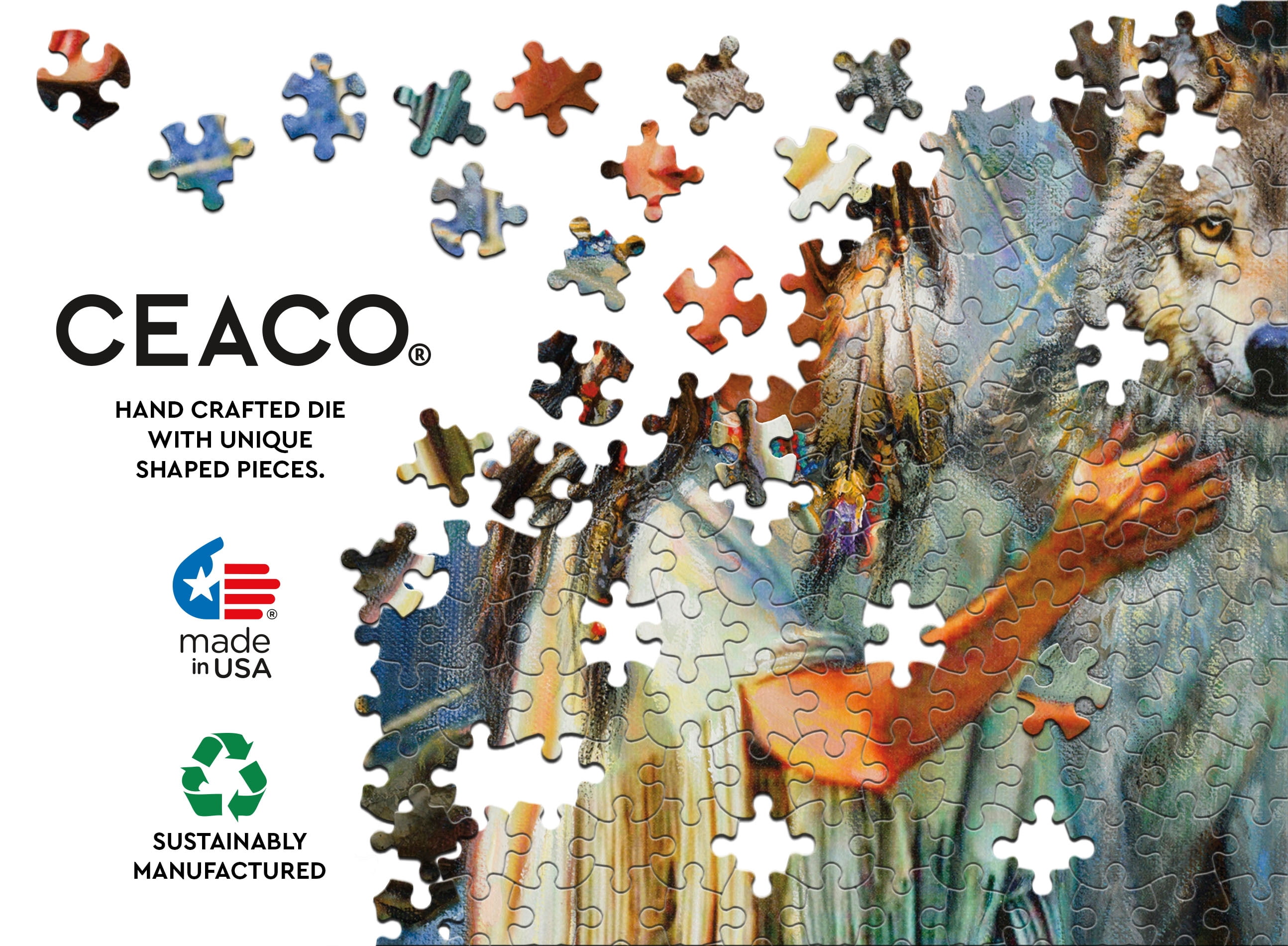 Ceaco 1000-Piece Native American Mystic Garden Interlocking Jigsaw Puzzle