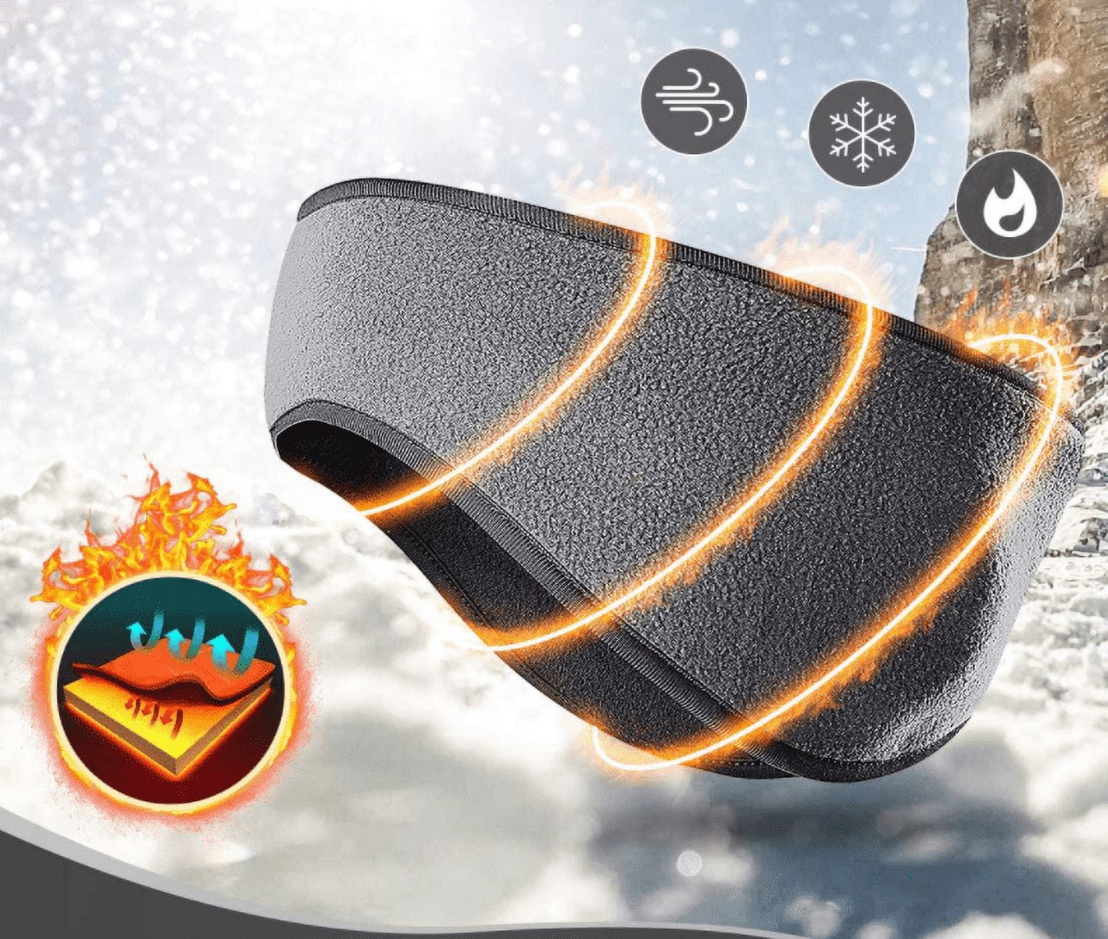 Cache-oreilles Polaire Unisexe - Réglable, Doux Et Chaud - Pour Vélo, Ski, Randonnée Hiver - Cadeau Noël